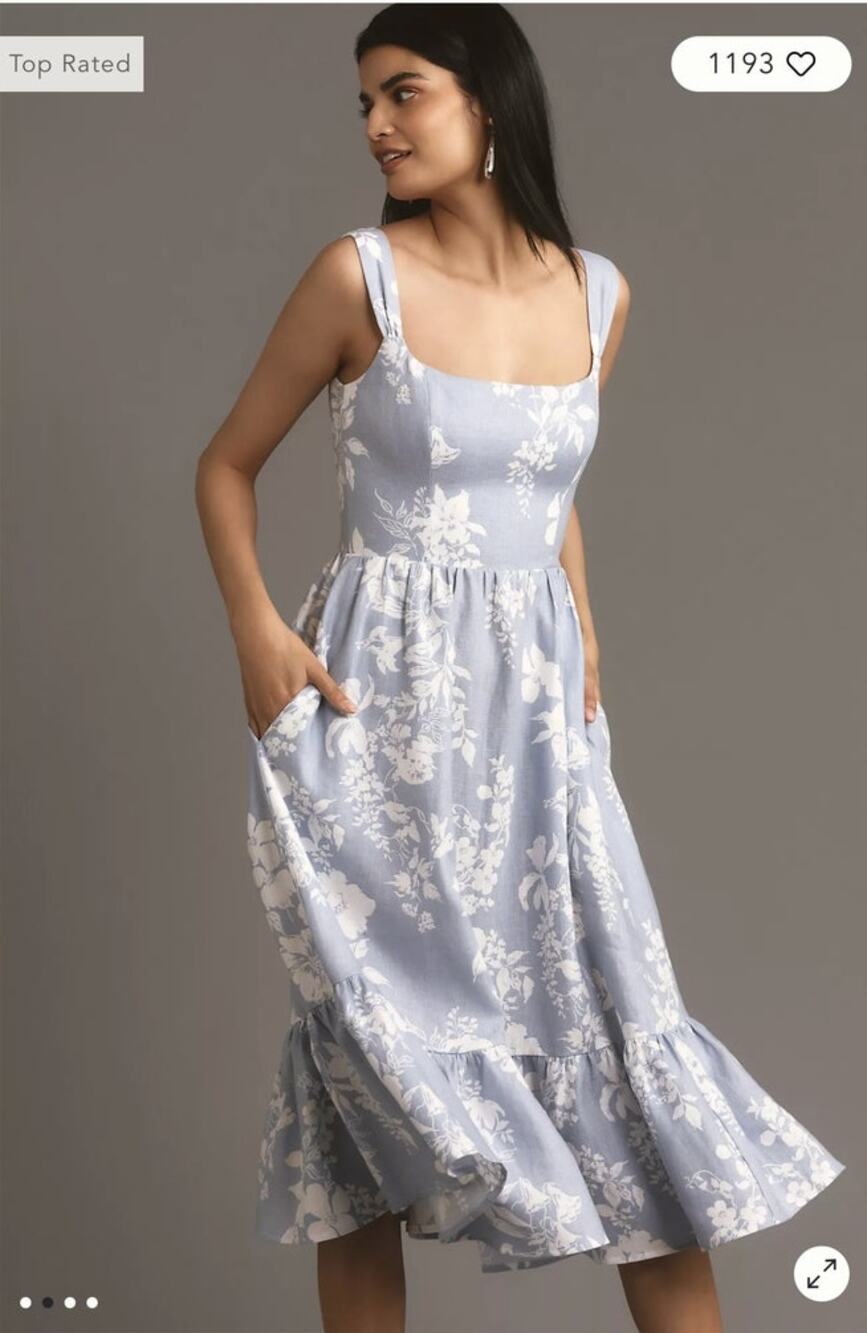 NWOT Reformation Bucatini Linen Midi Dress
